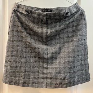 Banana Republic Women's Grey Plaid A-line Mini Skirt Size 6